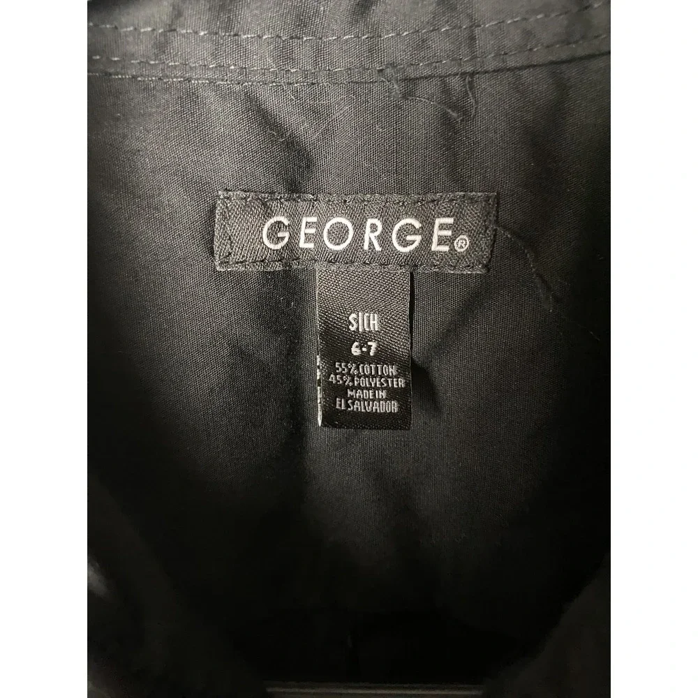 George Boys S Black Dress Shirt Long Sleeve